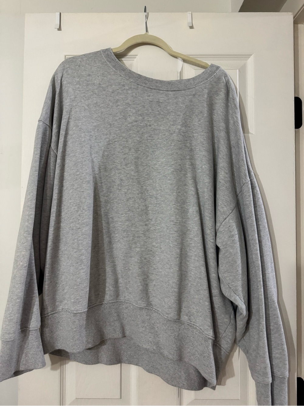 Offline by Aerie Oversized Light Gray Crewneck Sweatshirt